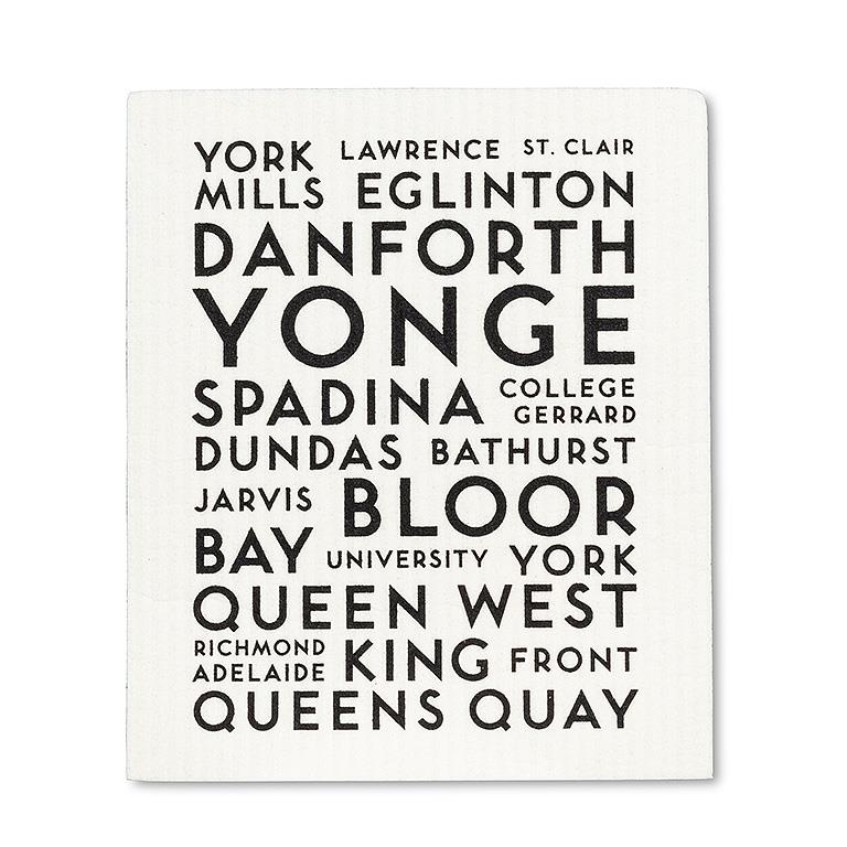 Toronto Streets Dishcloths, Set of 2