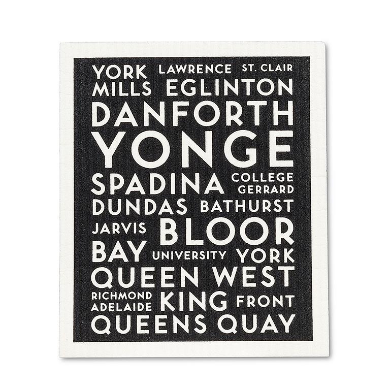 Toronto Streets Dishcloths, Set of 2