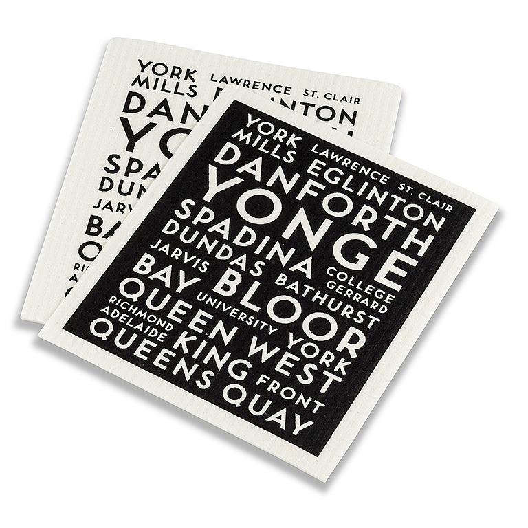 Toronto Streets Dishcloths, Set of 2