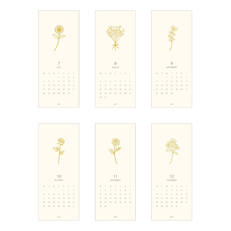 2027 Flora Desk Calendar