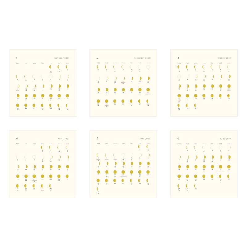 2027 Moon Phases Desk Calendar