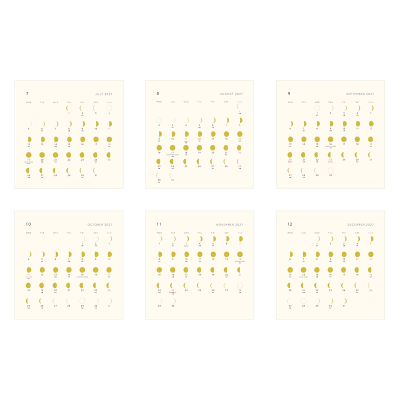 2027 Moon Phases Desk Calendar