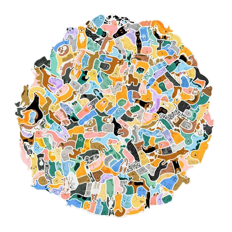 299 Dogs (And A Cat) 300 Piece Cluster Puzzle