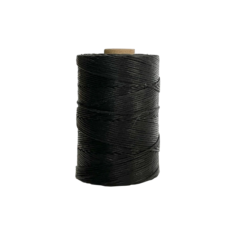 4-Ply Wax Linen Thread Black - 10yrds