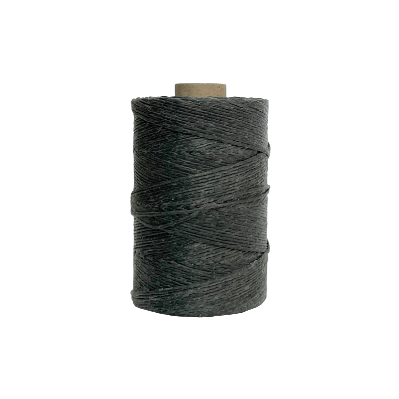4-Ply Wax Linen Thread Charcoal Grey - 10yrds