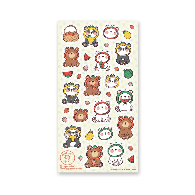 Beary Fruity Sticker Set