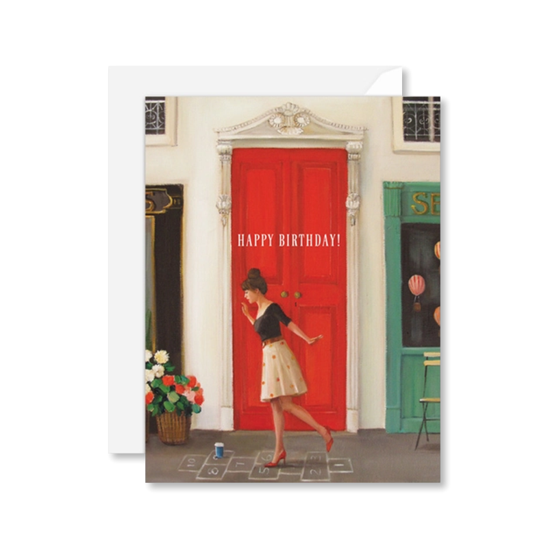 Hopscotch Birthday Single Card