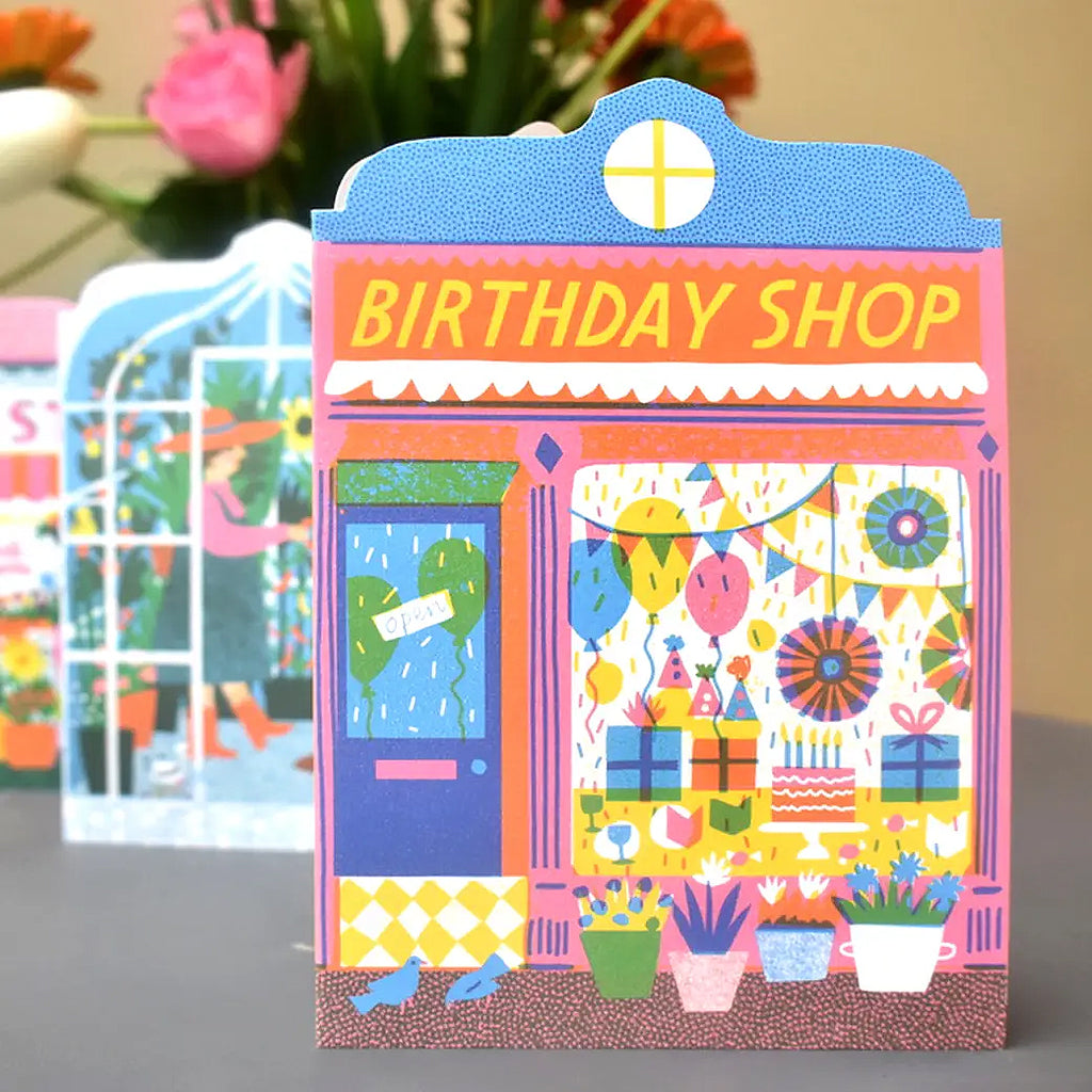 Birthday Shop Die Cut Single Card