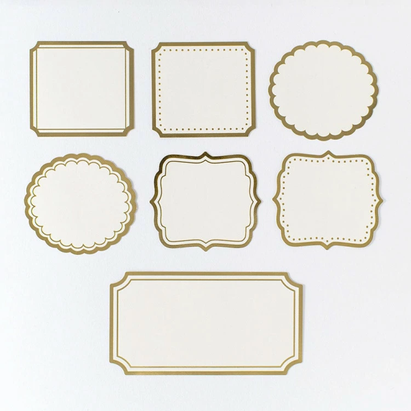 Gold Bold Frame Label Stickers