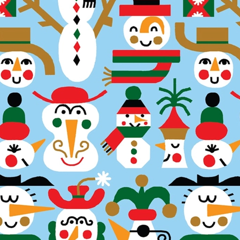 Bonhommes Gift Wrap Sheet