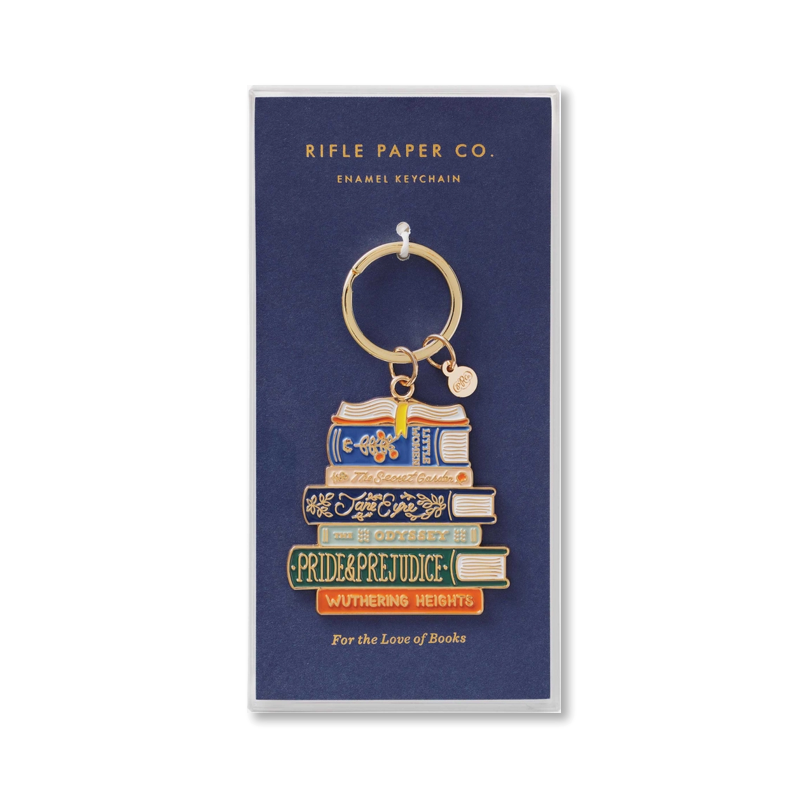 Rifle Paper Co. Book Club Enamel Keychain