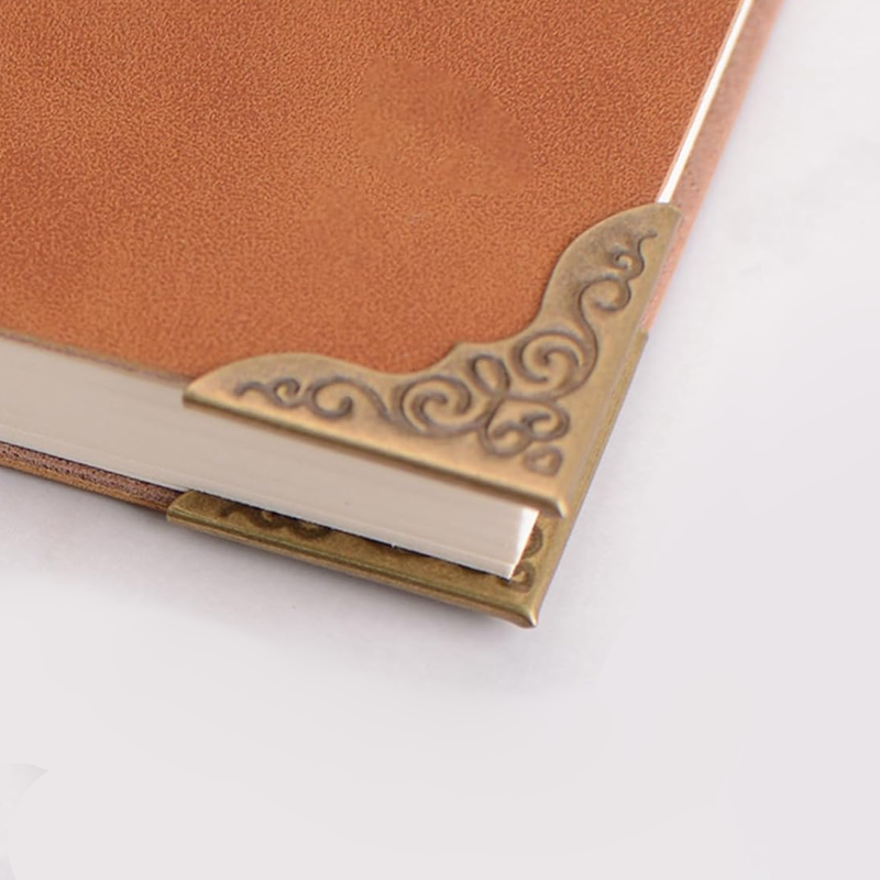 Brass Decorative Book Corners - Set of 4