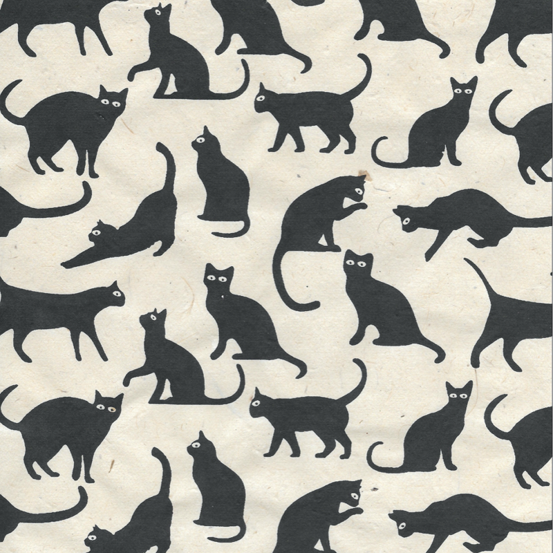 Cats - Black on Cream