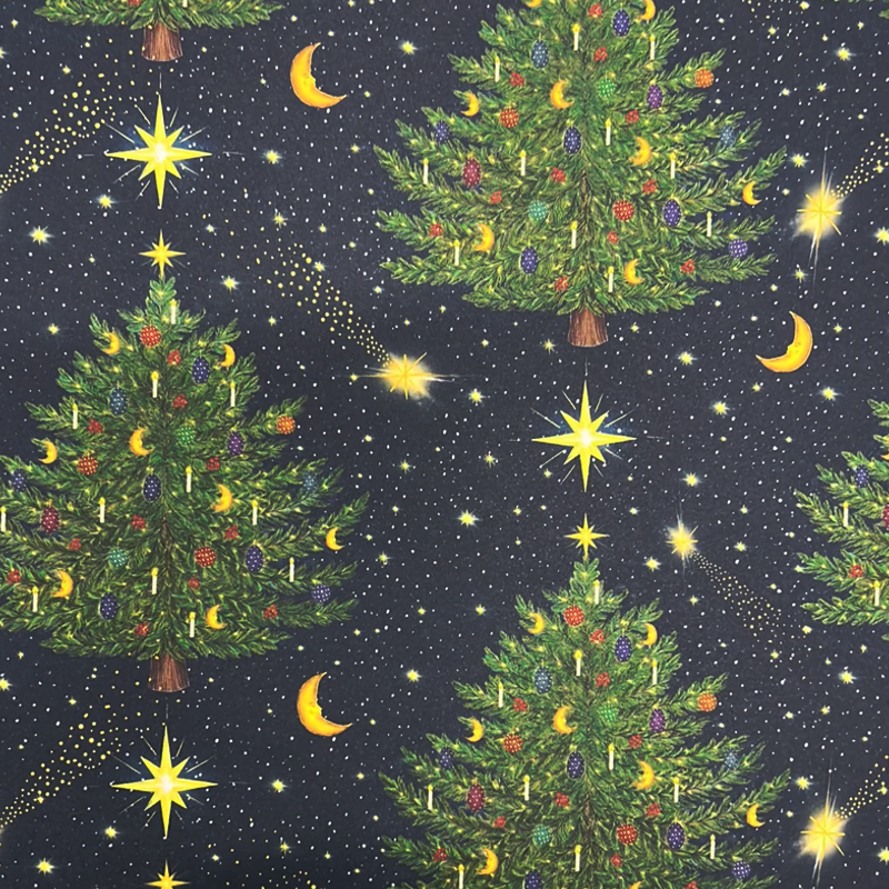 Celestial Christmas Tree Sheet Wrap