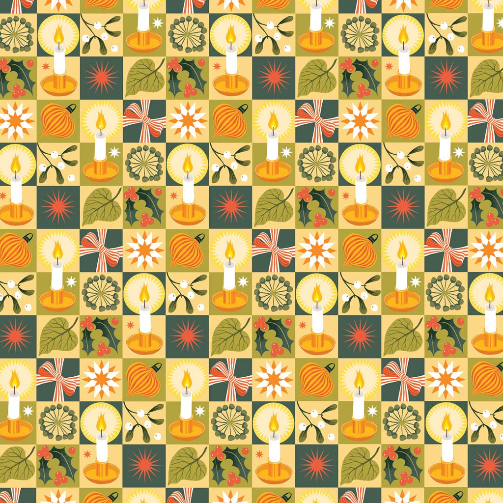 Festive Checkerboard Gift Wrap Sheet