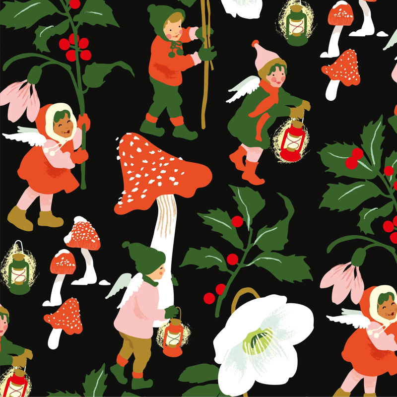 Christmas Angels Gift Wrap Sheet