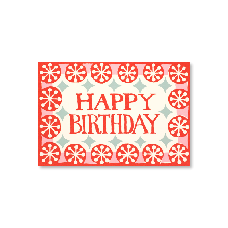 Coral Happy Birthday Single Card
