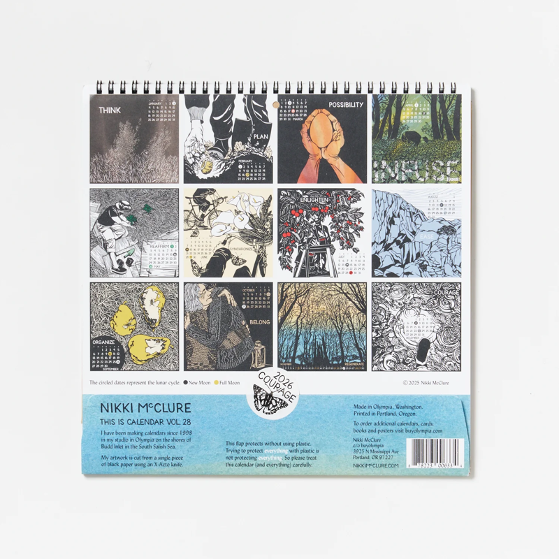 Courage - 2026 Wall Calendar By Nikki McClure