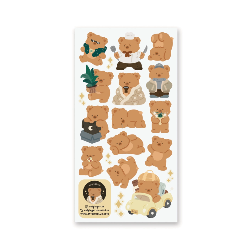 Cuddly Teddy Sticker Sheet