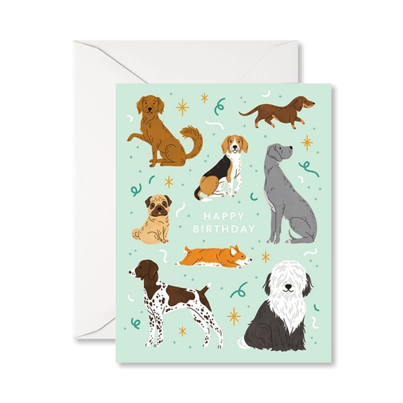 Dogs Birthday Single Card