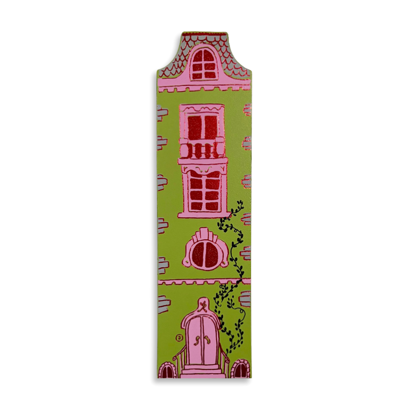 Doll House Leather Bookmark - Apple