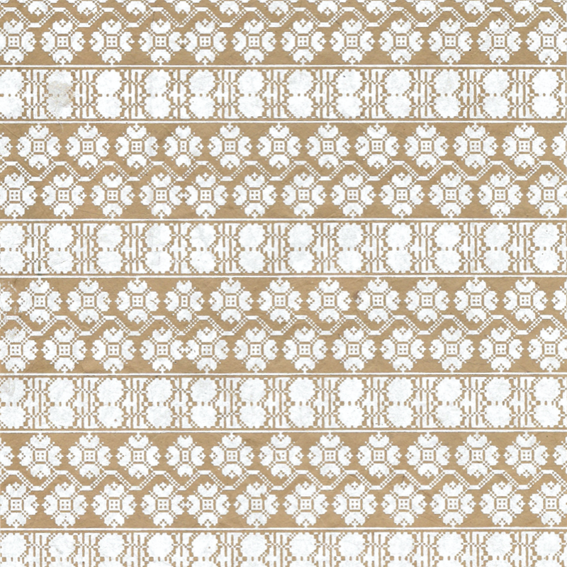 Fair Isle - White on Tabac