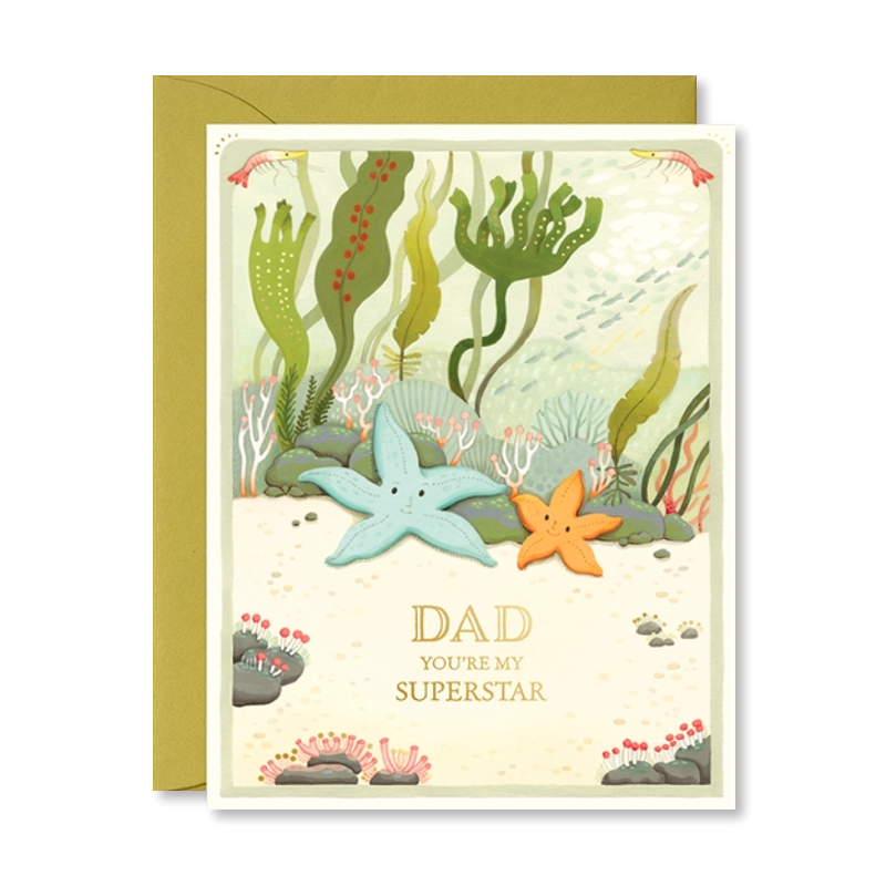 Father's Day Starfish Single Card