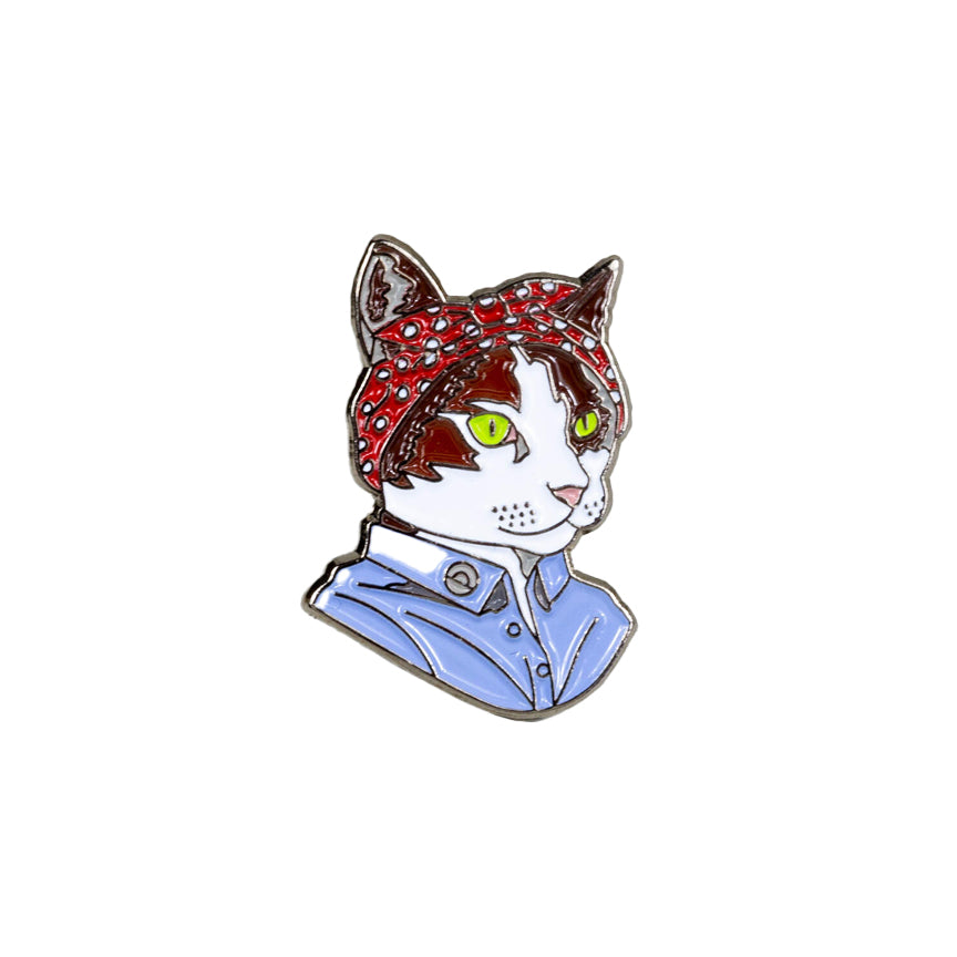 Berkley Feminist Cat Enamel Pin