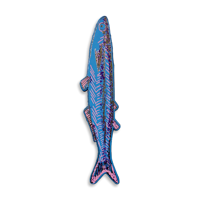 Fish "Any Fin Is Possible" Leather Bookmark
