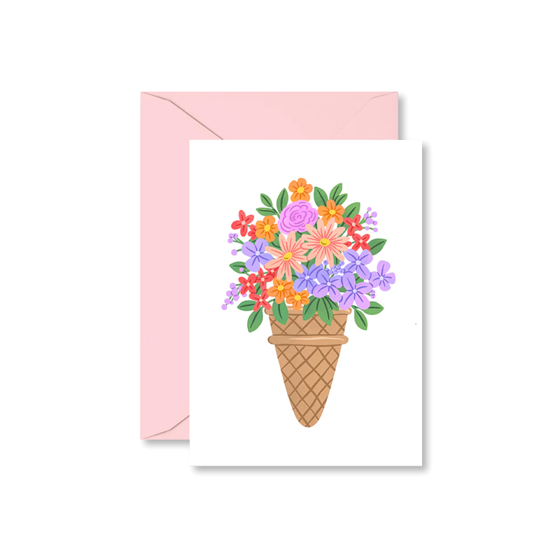 Floral Cone Mini Boxed Cards