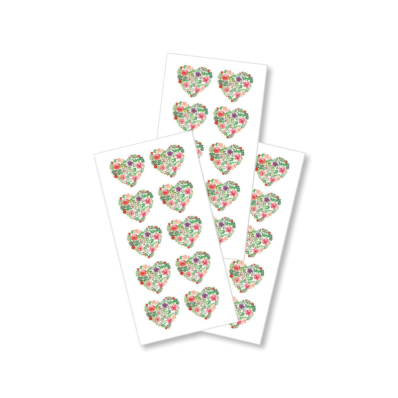 Floral Heart Stickers
