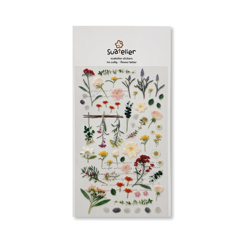Flower Letter Deco Sticker Set