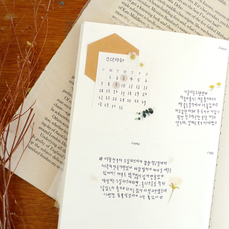 Flower Letter Deco Sticker Set