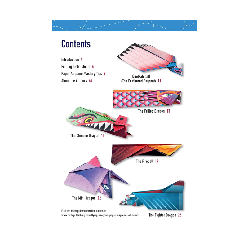 Flying Dragons Paper Airplane Kit