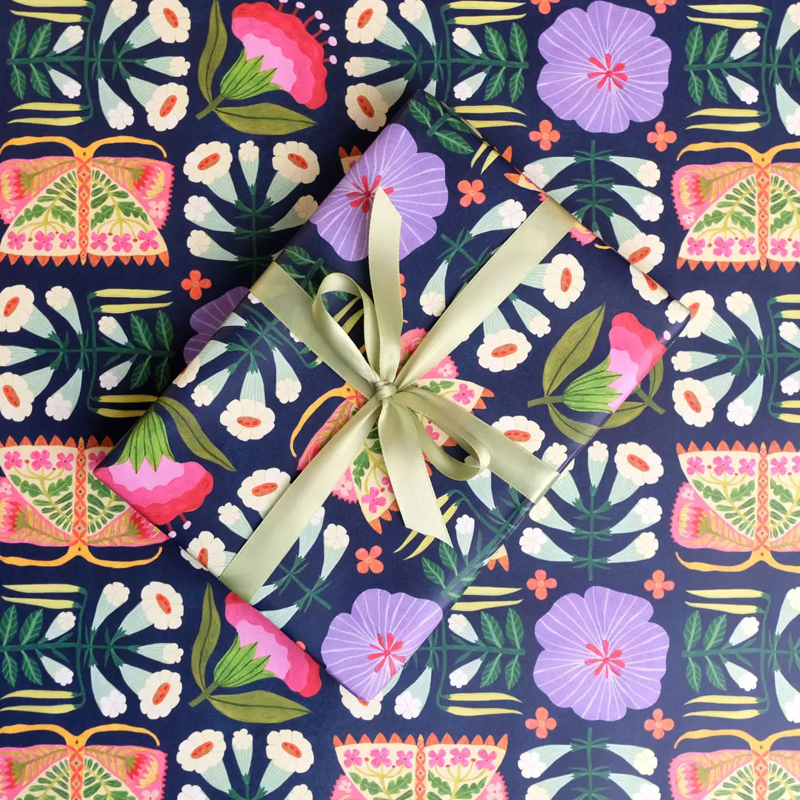 Folk Meadow Gift Wrap Sheet
