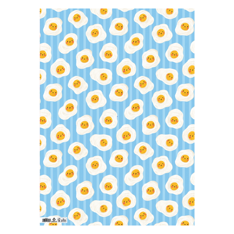 Fry Up Friends Doubled Sided Gift Wrap Sheet
