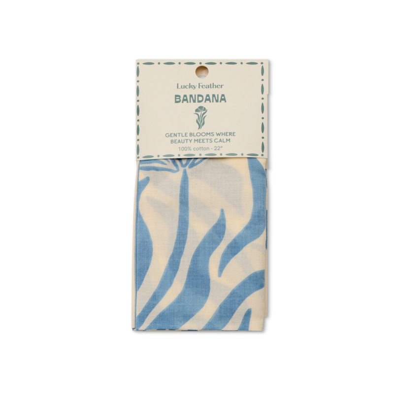 Gentle Blooms Blue Happiness Bandana