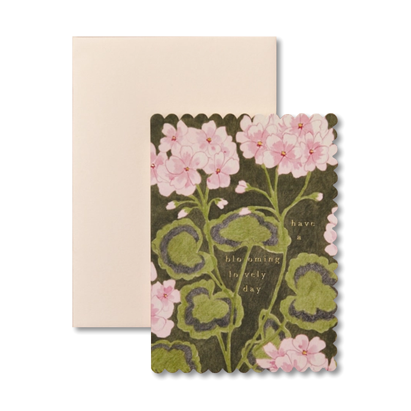 Geranium Blooming Lovely Day Single Card
