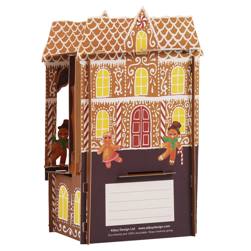 Gingerbread House Paper Theatre Single Card