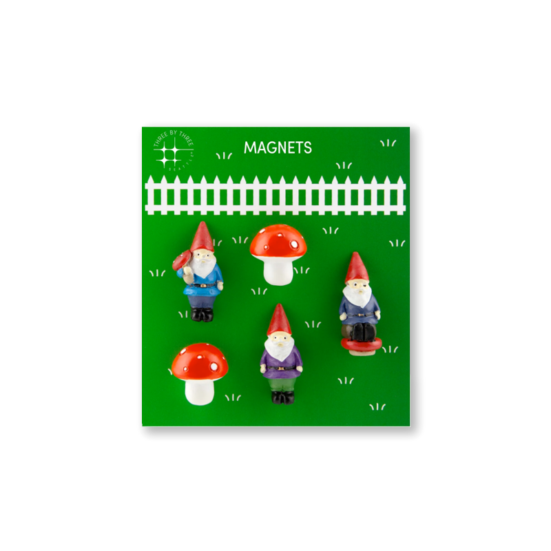 Gnome & Mushroom Magnets