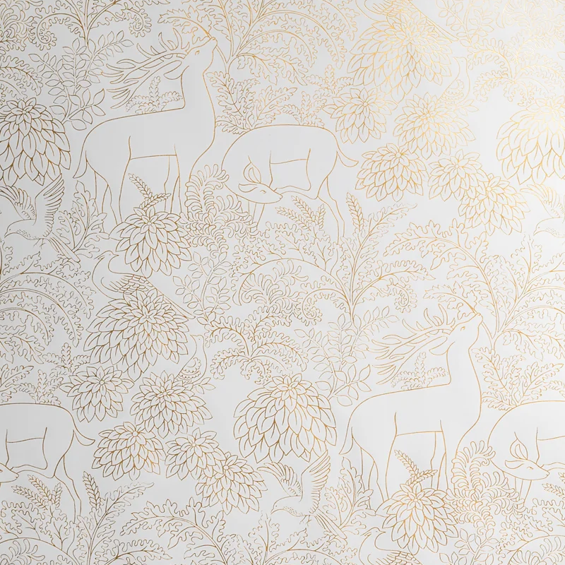 Gold Deer Balmoral Gift Wrap Sheet