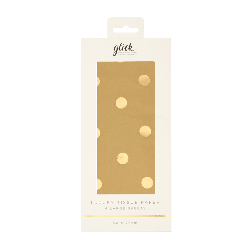 Gold Foiled Dots Tissue Paper Pack