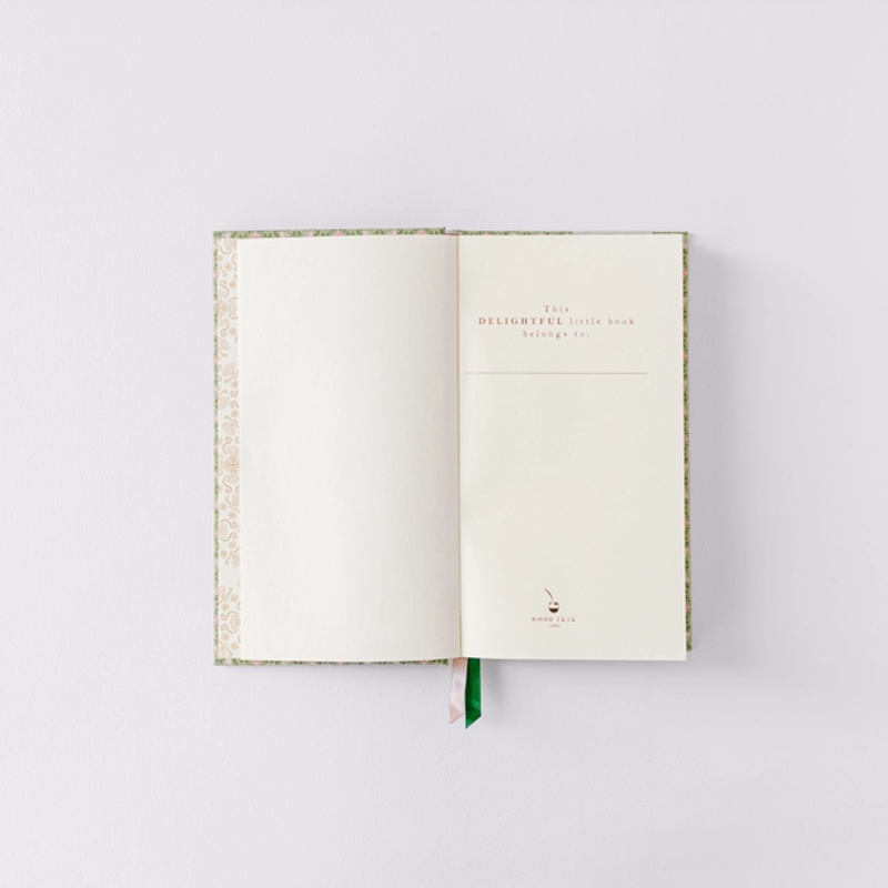 Green Folk Pattern Pocket Journal