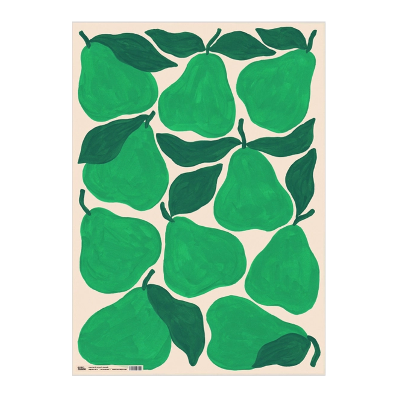 Green Pears Gift Wrap Sheet