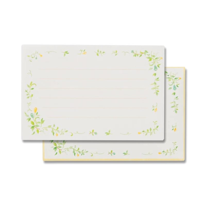 Green Vine Border Stationery Set