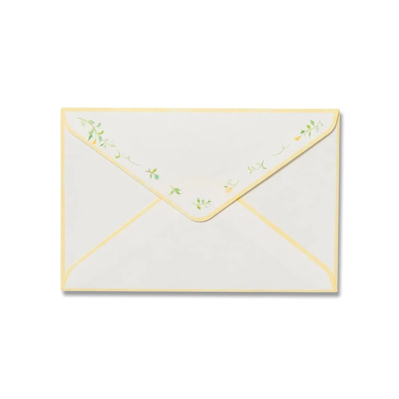 Green Vine Border Stationery Set