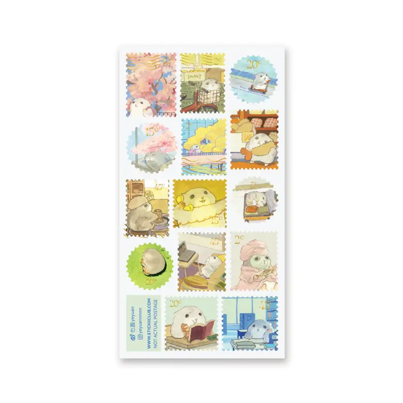 Hammy Life Stamps Sticker Sheet