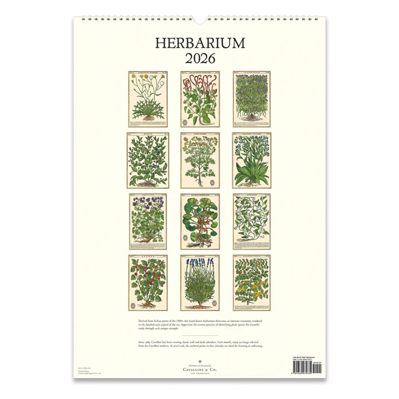 2026 Herbarium Wall Calendar