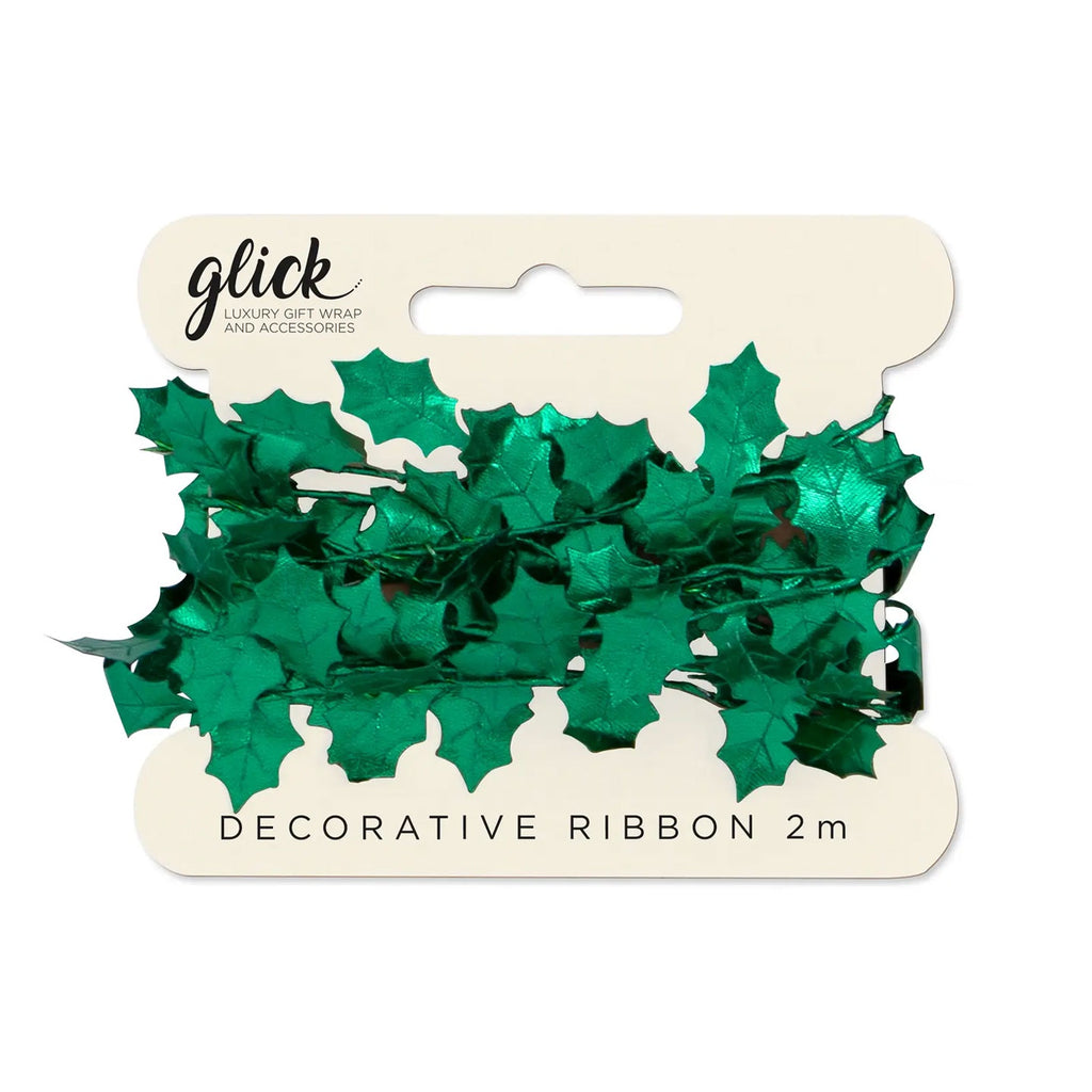 Green Holly Ribbon - 2m