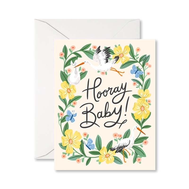 Hooray Baby Single Card